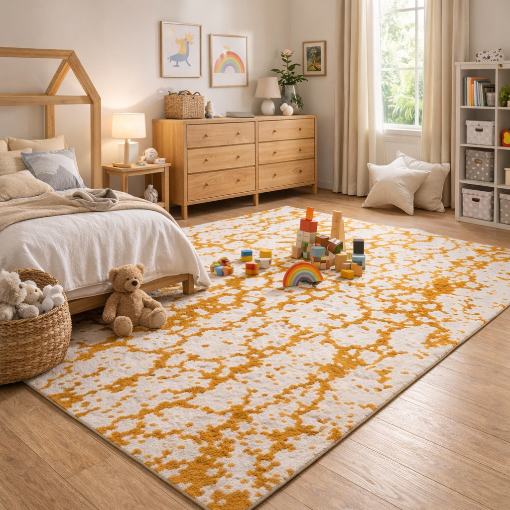 Hand Tufted Gold Area Rug Living 6x8 6x9 6x10 7x10 Handmade Living Room