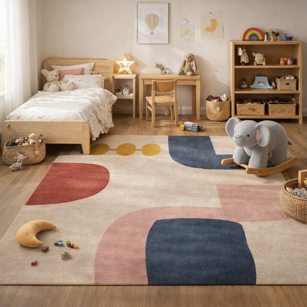 Modern Checkered Lattice Rug