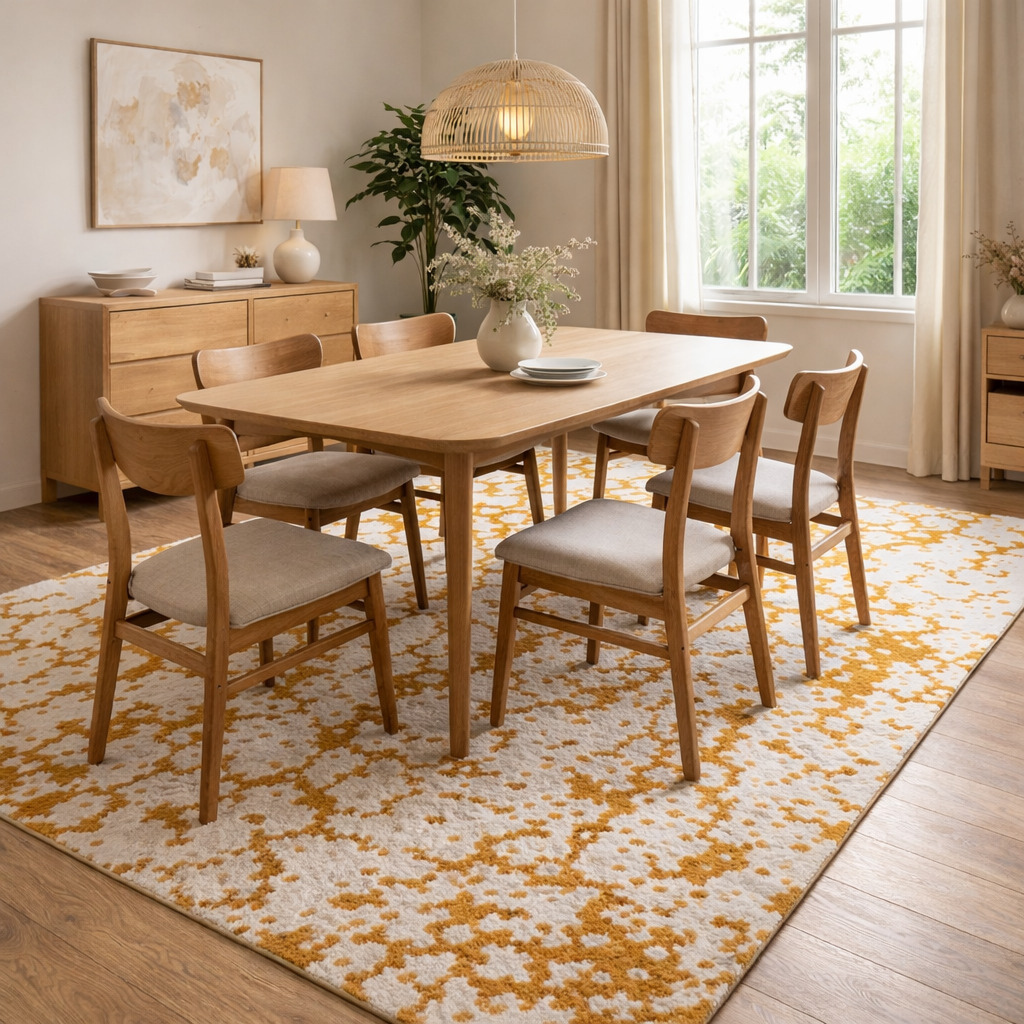 Hand Tufted Gold Area Rug Living 6x8 6x9 6x10 7x10 Handmade Living Room