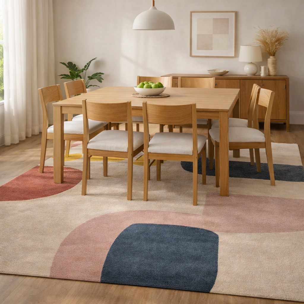 Modern Checkered Lattice Rug