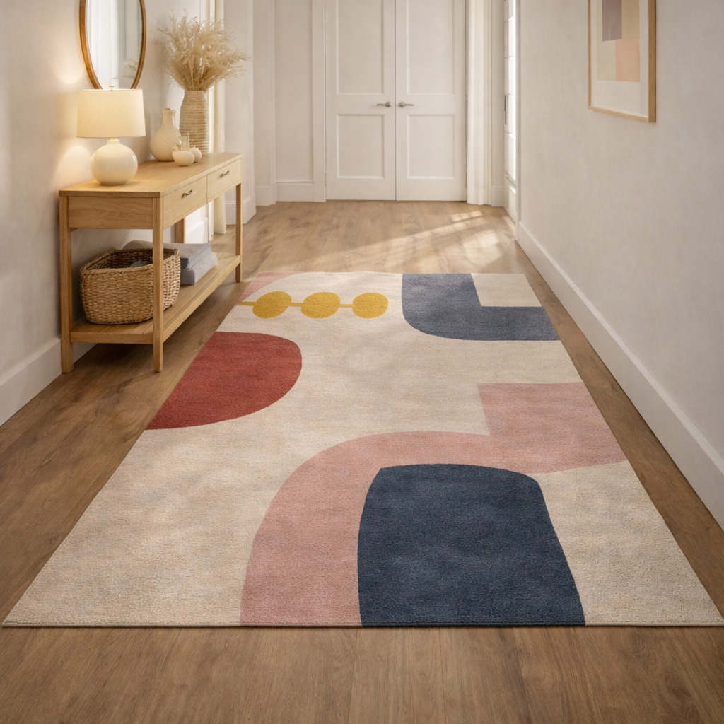 Modern Checkered Lattice Rug