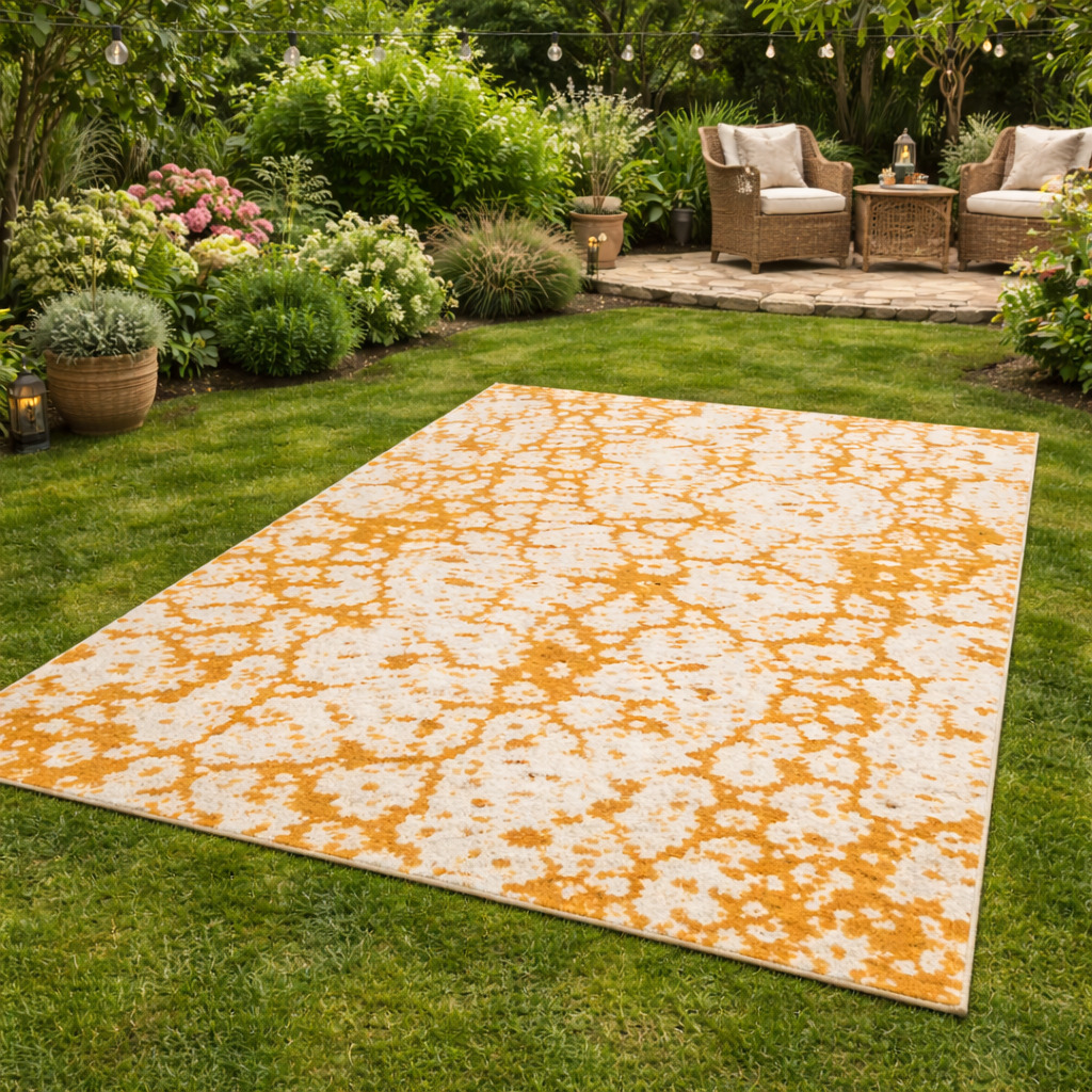 Hand Tufted Gold Area Rug Living 6x8 6x9 6x10 7x10 Handmade Living Room