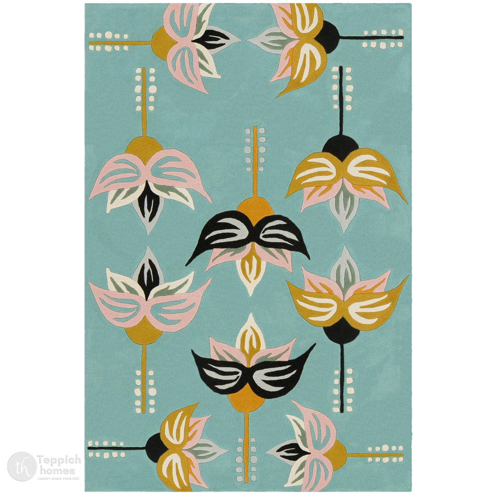 Image of Bold Floral Art Deco Rug
