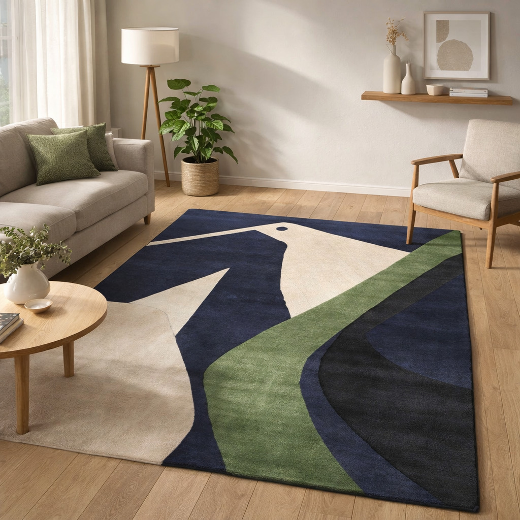 Minimalist Bird Art Carpet