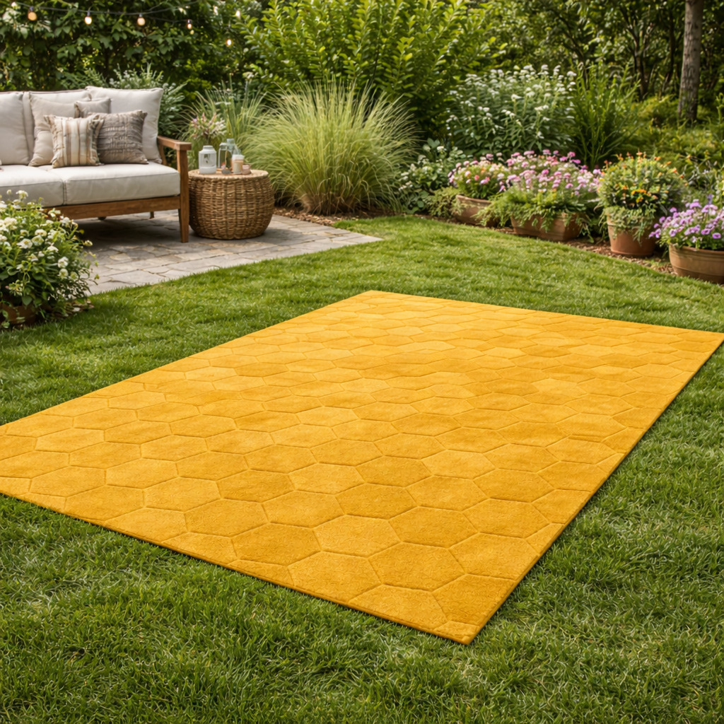 Living Room 8x10 Wool Carpet 6x8 6x9 7x10 Yellow Color Hand Tufted Bedroom