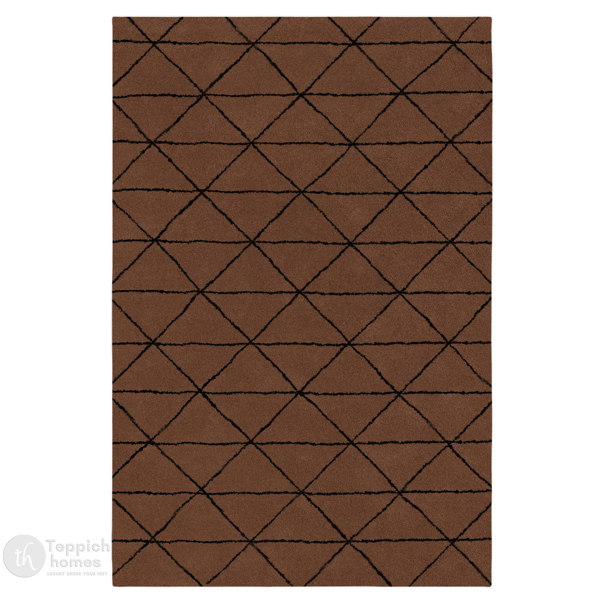 Hand Tufted Rectangle 5x7 5x8 6x8 6x9 Wool Area Rug Tufting Brown Color Bedroom