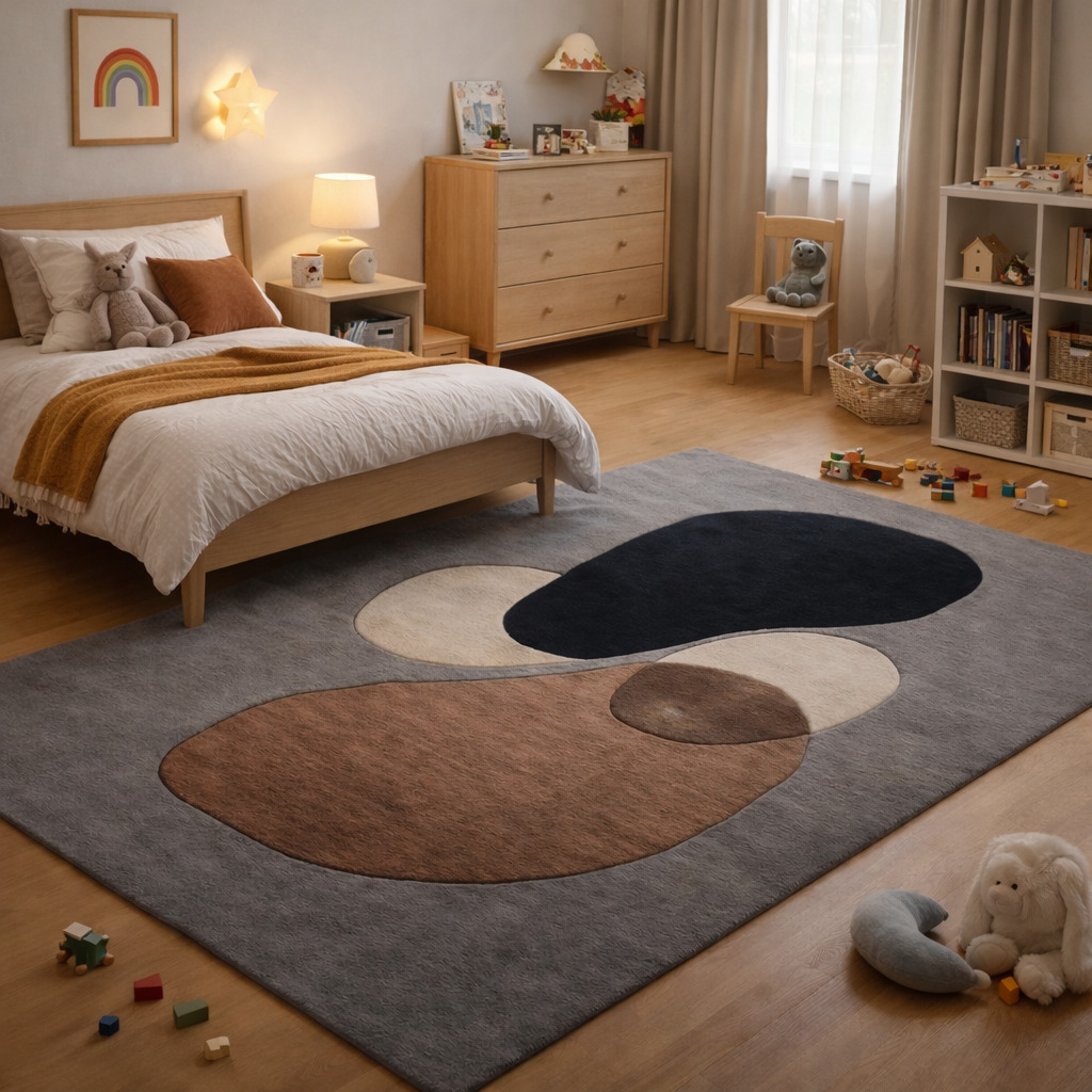 Artistic Earth Color Modern Area Rug