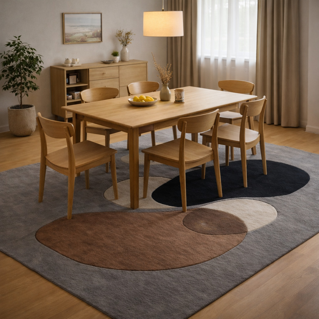 Artistic Earth Color Modern Area Rug
