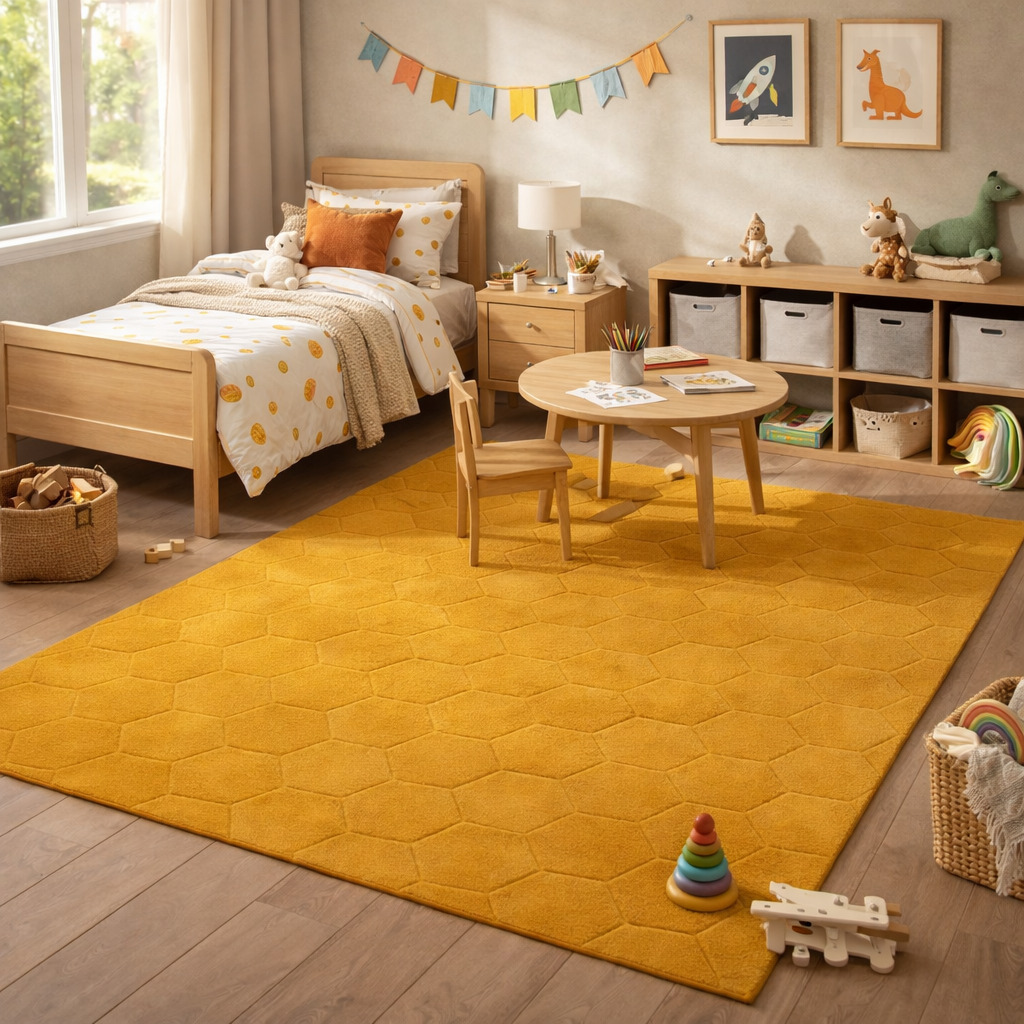 Living Room 8x10 Wool Carpet 6x8 6x9 7x10 Yellow Color Hand Tufted Bedroom