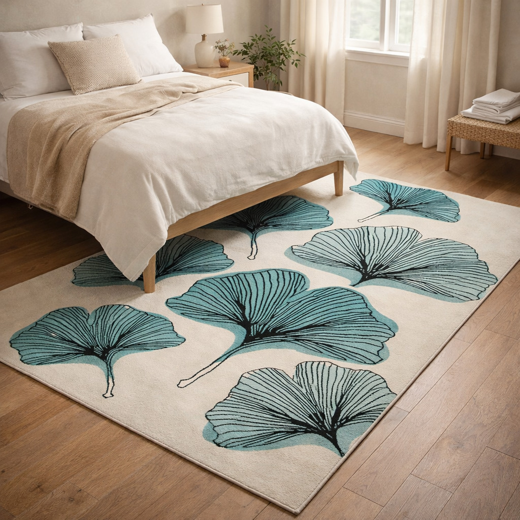 Hand Tufted Wool Area Rug Soft White Green Carpet for Bedroom Living Room 5x7 5x8 6x9 6x10 Contemporary Floor Dcor