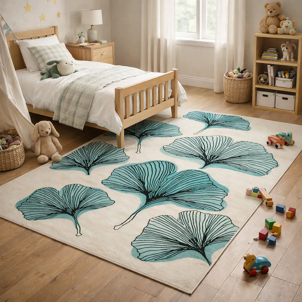 Hand Tufted Wool Area Rug Soft White Green Carpet for Bedroom Living Room 5x7 5x8 6x9 6x10 Contemporary Floor Dcor