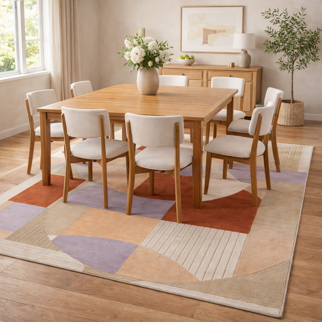 Bedroom area rugs 5x8  Geometric design  Woolen carpet 6x9  7x10 8x11 9x12 10x13  Tufted carpet  Handmade