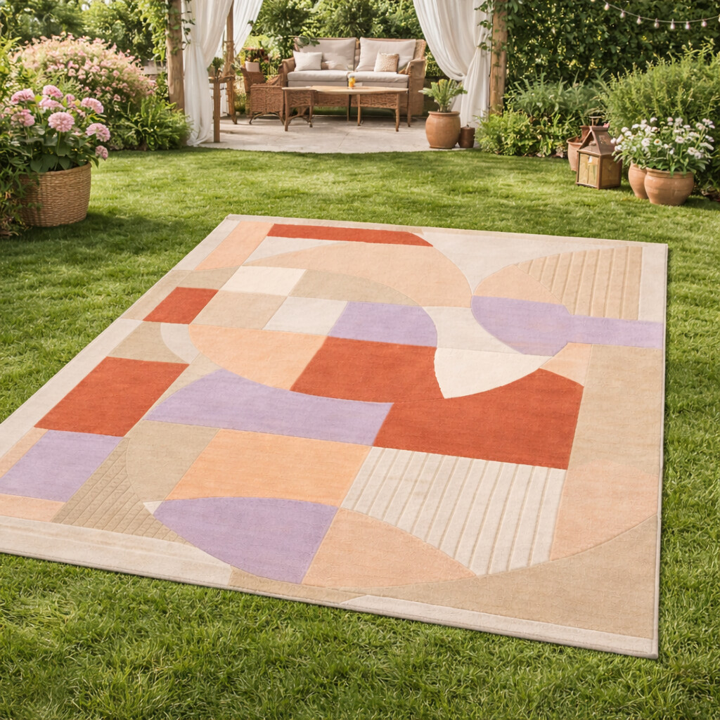 Bedroom area rugs 5x8  Geometric design  Woolen carpet 6x9  7x10 8x11 9x12 10x13  Tufted carpet  Handmade