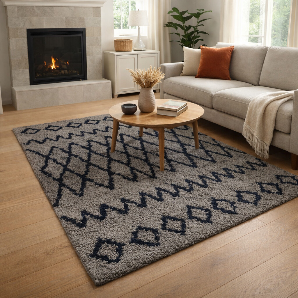 Modern Berber-Style Hand Tufted Rug