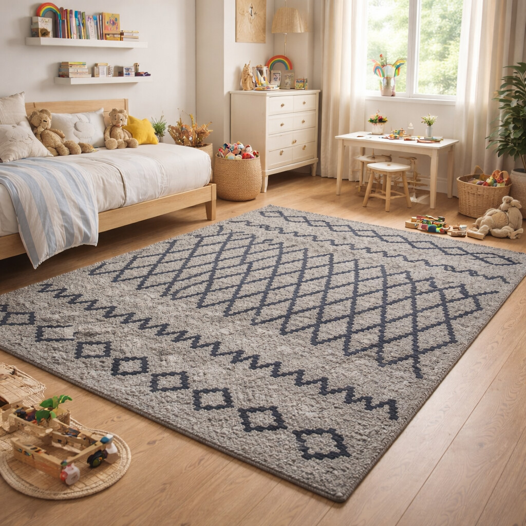 Modern Berber-Style Hand Tufted Rug