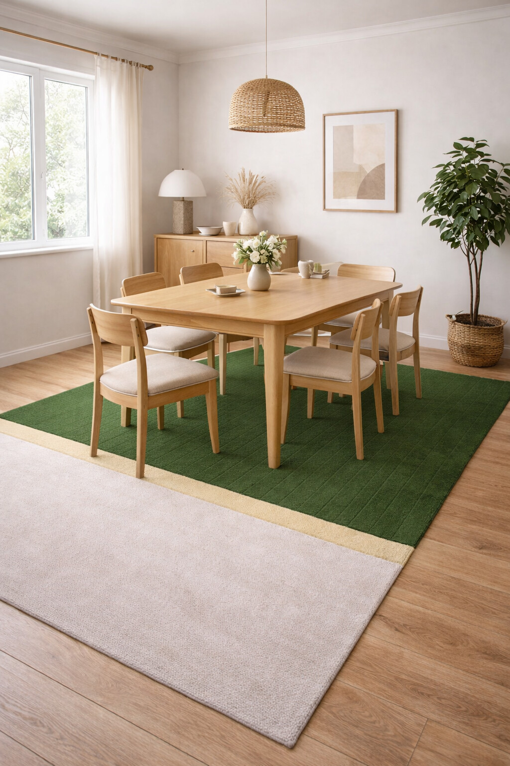 Green Rug Tufted Rug 5x7 5x8 6x8 6x9 Wool Area Rug Bedroom Living Room