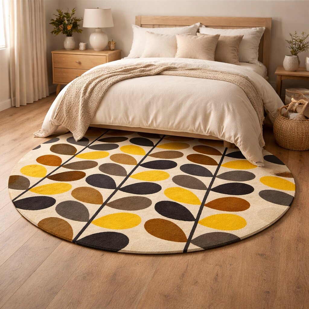 Hand Tufted 9x9 10x10 11x11 12x12 Circle Round Rug Modern Floor Carpet Living Room