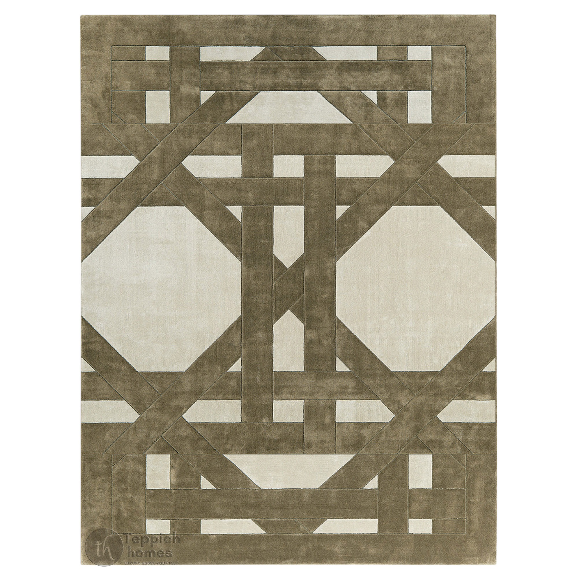 Rugs for Living room  Geometric wool  Tufted carpet  5x8 6x10 8x13 10x13  Area rug  Cream and Sage Green carpets
