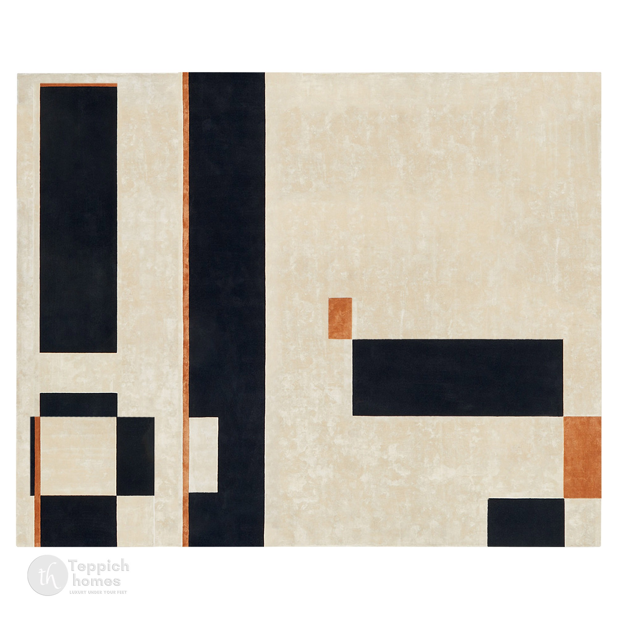 Kids room rug  Geometric design  Area rugs  5x7 6x8 8x10 9x10  Tufted carpet  Cream and Black color
