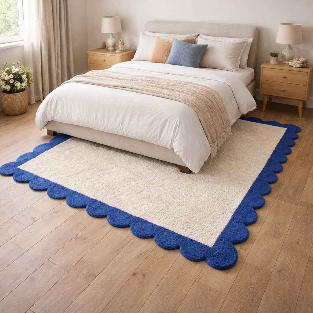 Playful Wave Edge Hand Tufted Area Rug