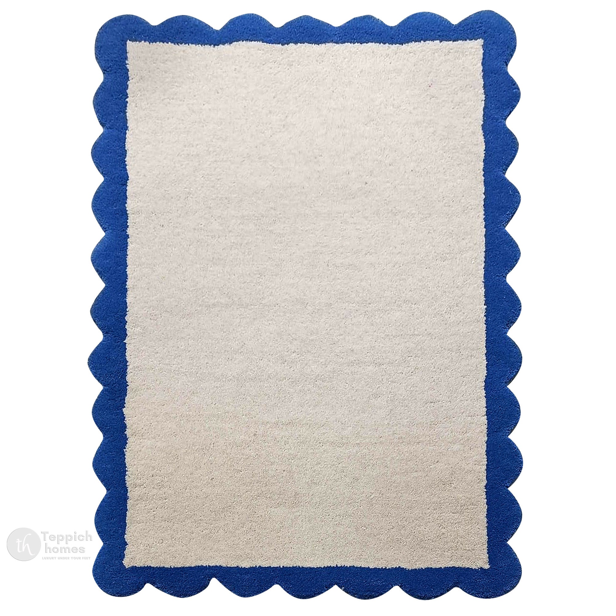 Playful Wave Edge Hand Tufted Area Rug