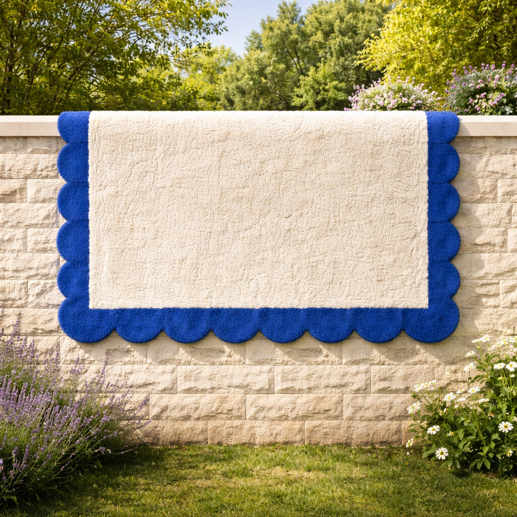 Playful Wave Edge Hand Tufted Area Rug