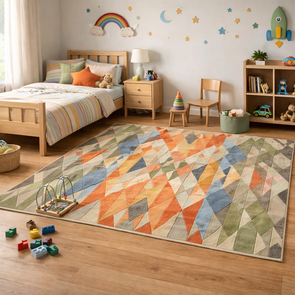 Retro Revival Multicolor Rug