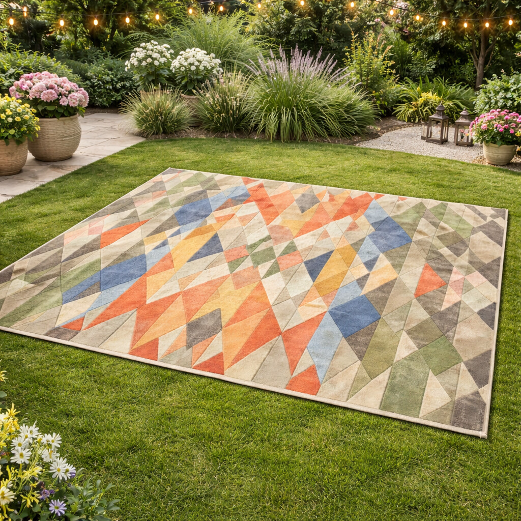 Retro Revival Multicolor Rug