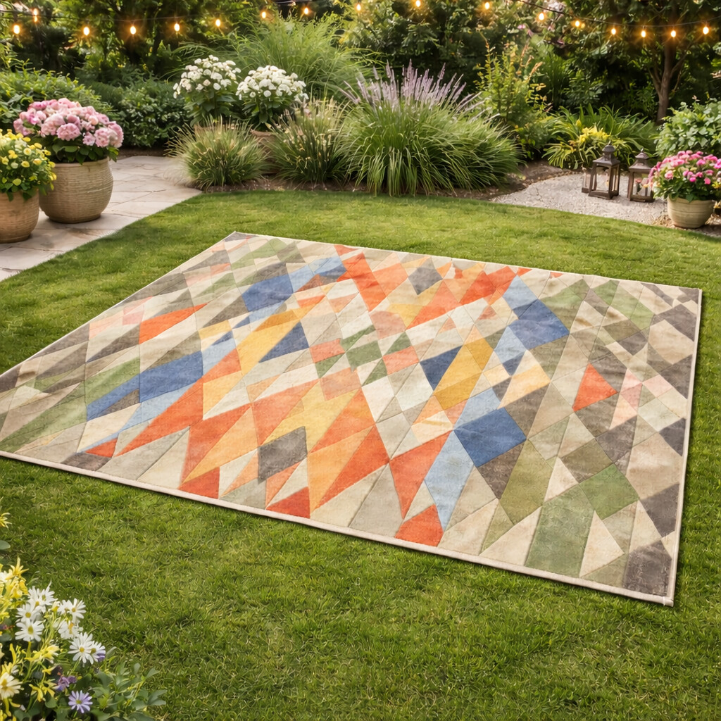 Retro Revival Multicolor Rug