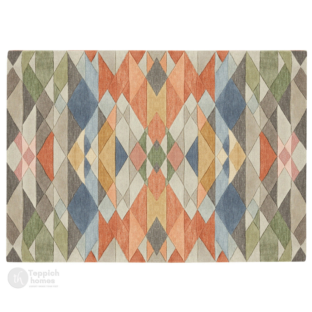 Image of Retro Revival Multicolor Rug