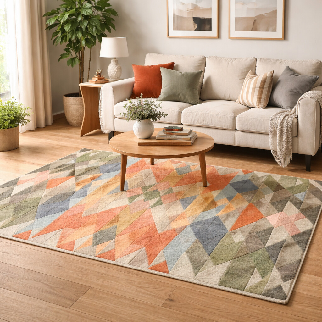 Retro Revival Multicolor Rug