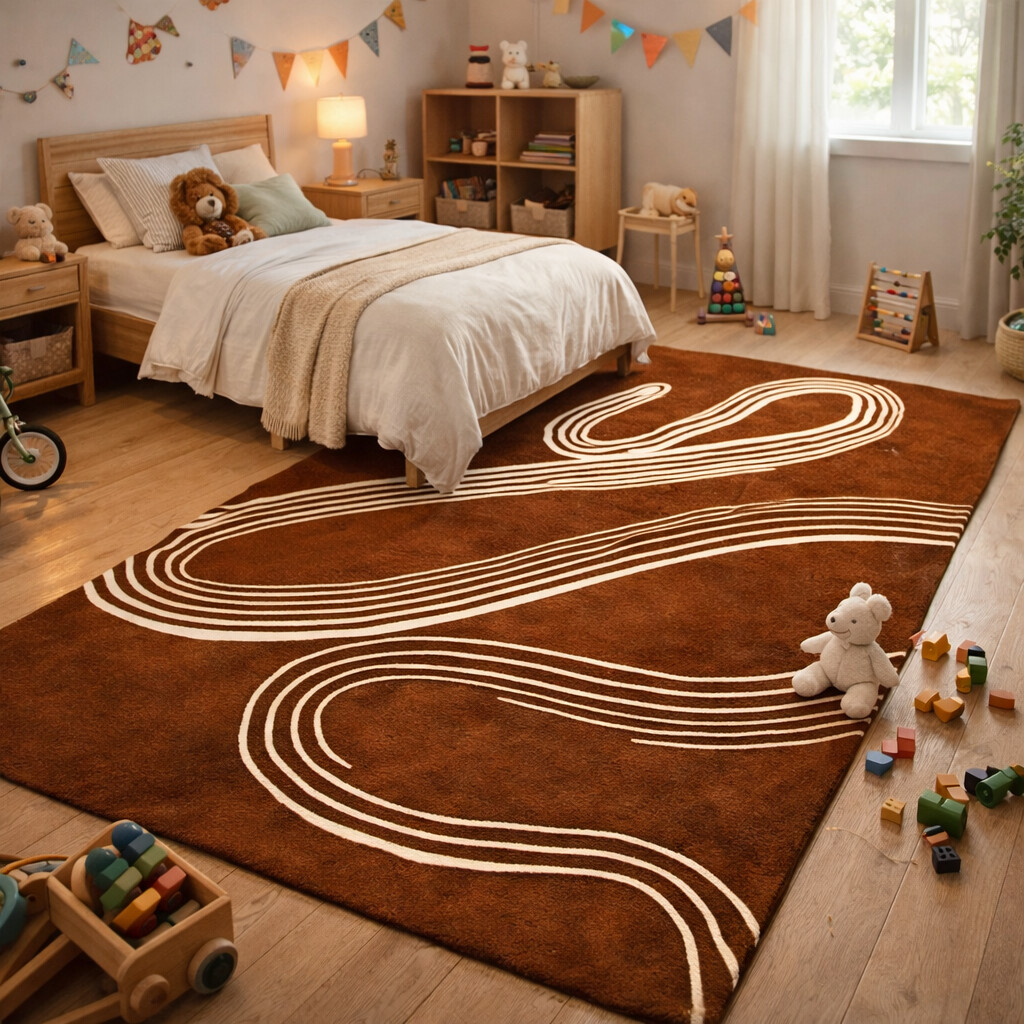 Rugs 9x12  8x13 7x10 6x9 5x8  Hand tufting  Brown area rug  Woolen carpet  Hallway Kids room