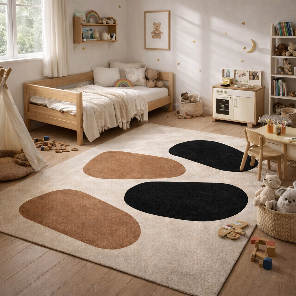 Hand Tuft Rug 5x8 6x9 7x10 Bed Living Room Rugs Beige Color Rectangle Shape Carpet