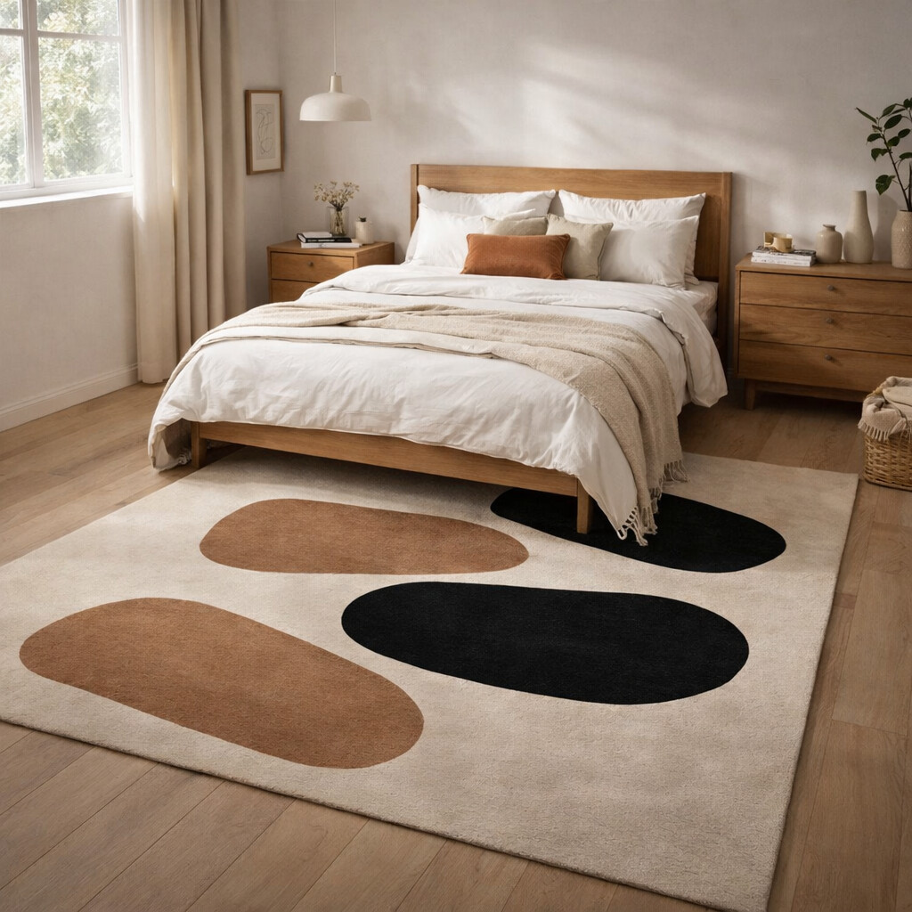 Hand Tuft Rug 5x8 6x9 7x10 Bed Living Room Rugs Beige Color Rectangle Shape Carpet