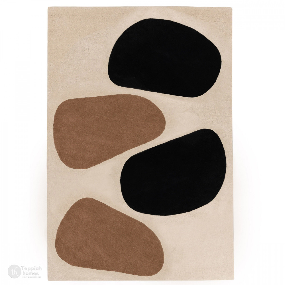 Image of Hand Tuft Rug, 5x8, 6x9, 7x10, Bed, Living Room Rugs, Beige Color, Rectangle Shape Carpet