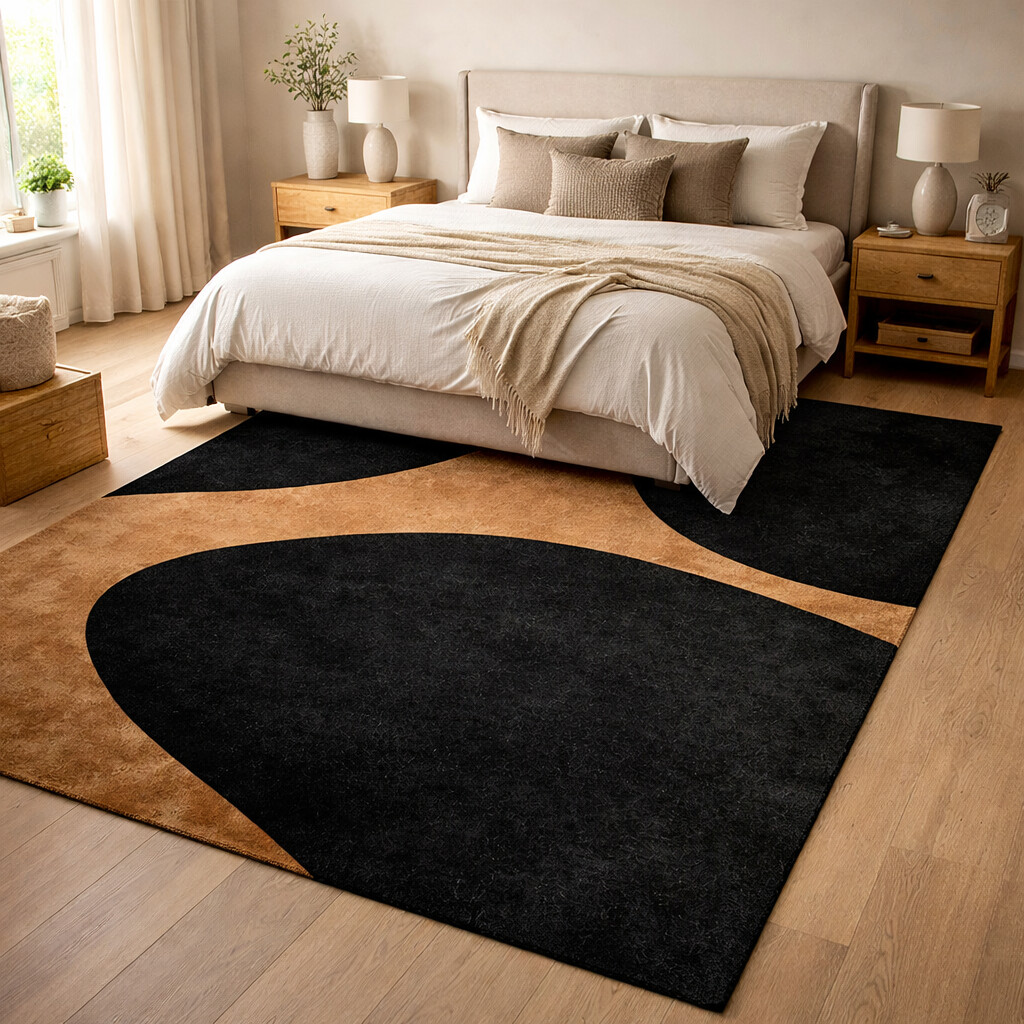 6x8 7x10 8x11 Living Room Rugs Hand Tufted Carpet Brown Area Rug Rectangle Shape Geometric Carpet