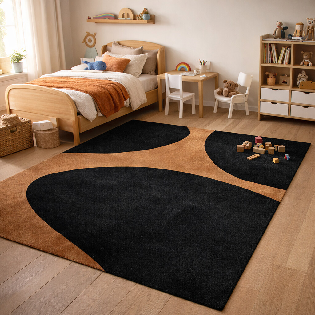 6x8 7x10 8x11 Living Room Rugs Hand Tufted Carpet Brown Area Rug Rectangle Shape Geometric Carpet