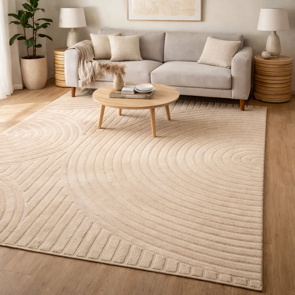 Cream Area Rugs 6x8 7x10 8x11 9x12 Handmade Wool Carpet Rectangle Rugs for Bed Living Room