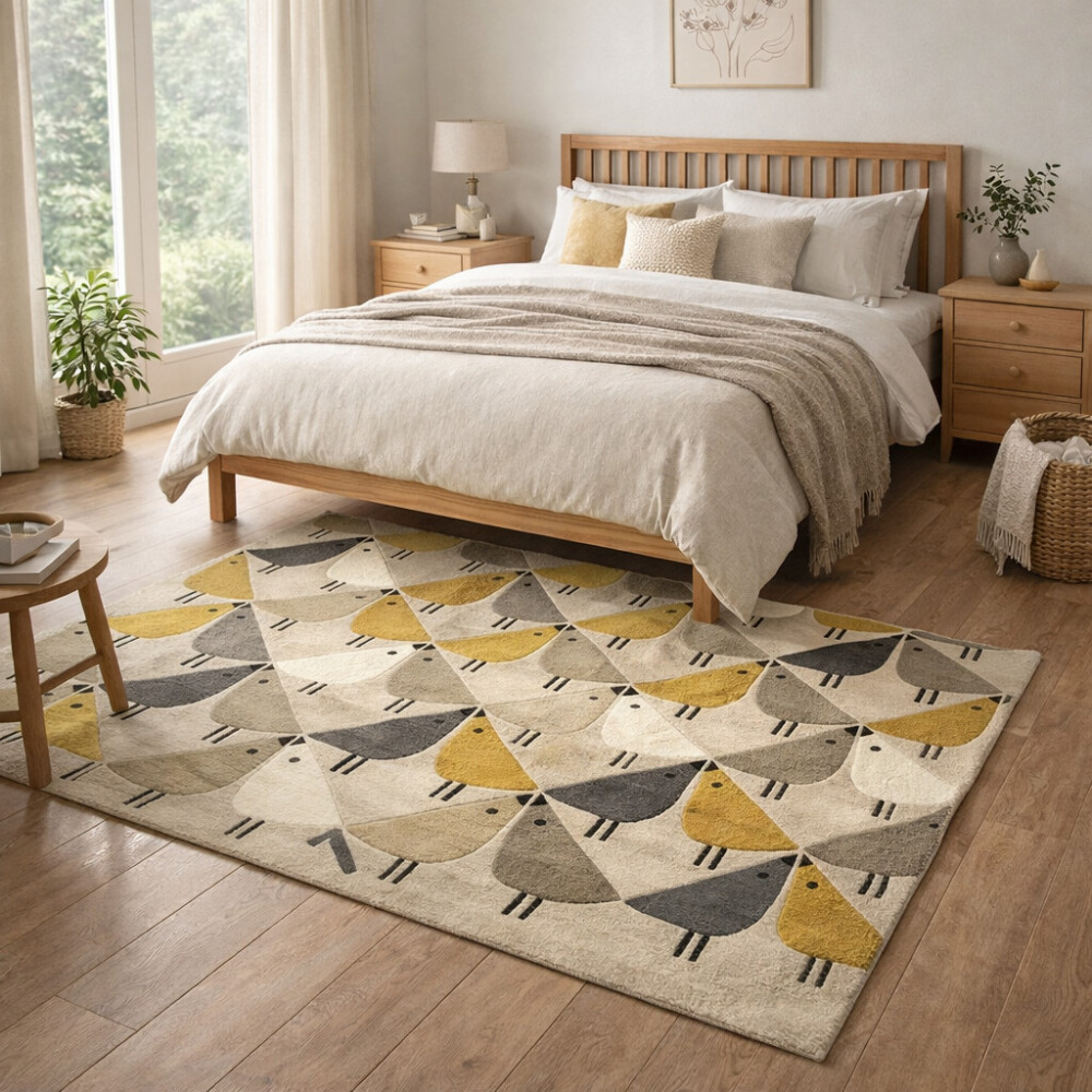 Image of Yellow carpet living room | 5x8, 6x10, 8x11, 9x13 | Hand tufted | Area rugs | Hallway, Bedroom | Woolen carpets