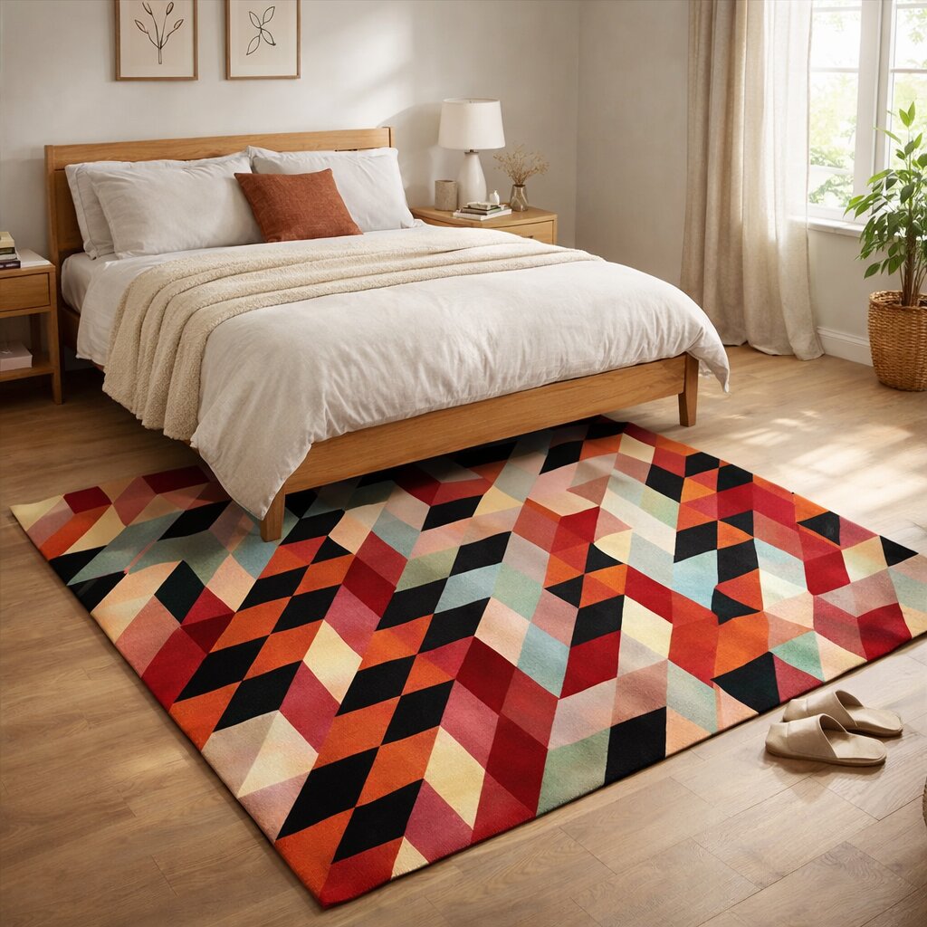 Optical Illusion Multicolor Rug