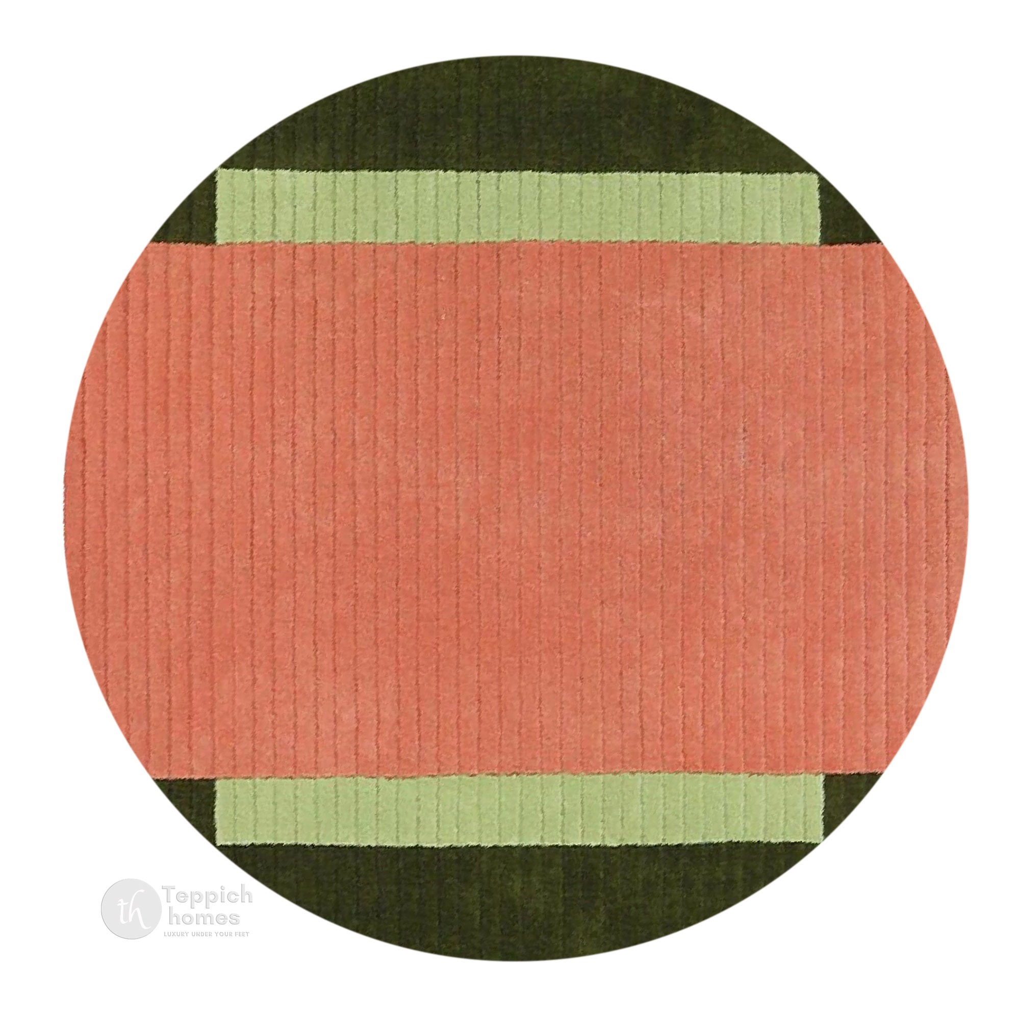 Green Tufte Round 5x5 6x6 7x7 8x8 Living Room Hand Tufted