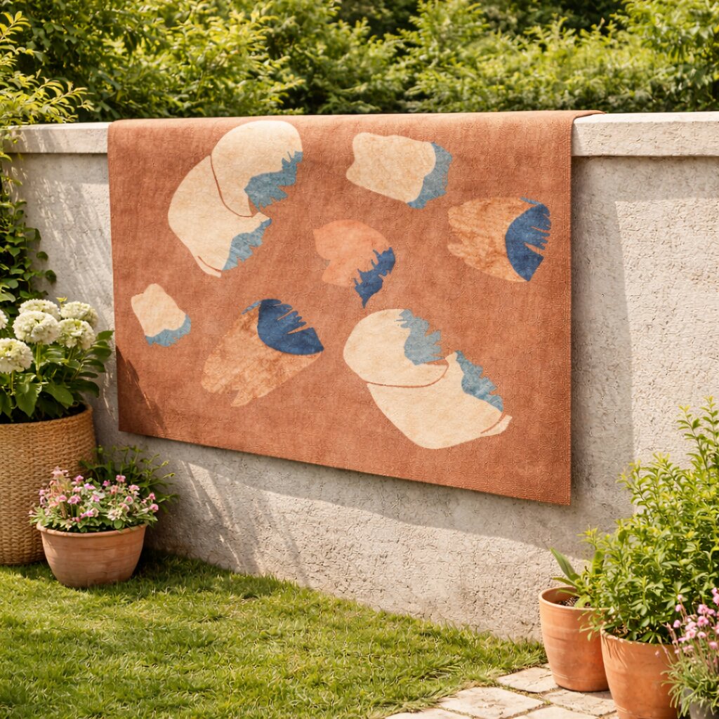 Tufted rectangular rug 5x7 6x8 7x10 Handmade wool carpet Geometric area rug