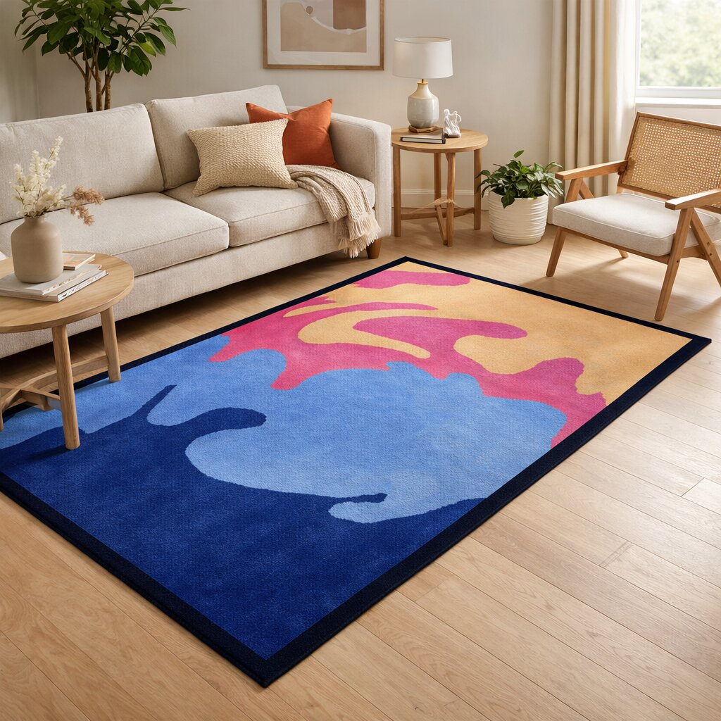 5x7 7x10 10x14 Tufting wool carpet Rectangular area rugs Bed Living room carpets