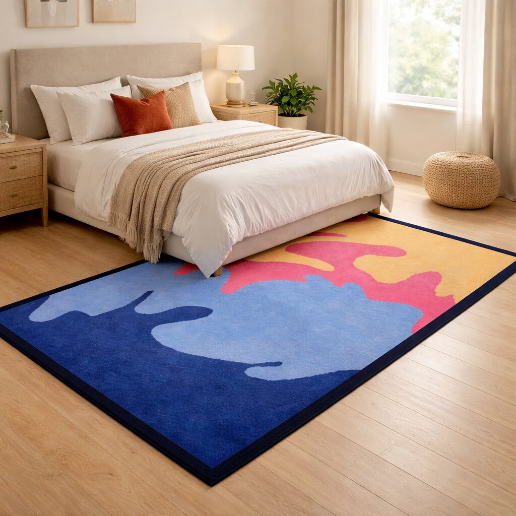 5x7 7x10 10x14 Tufting wool carpet Rectangular area rugs Bed Living room carpets