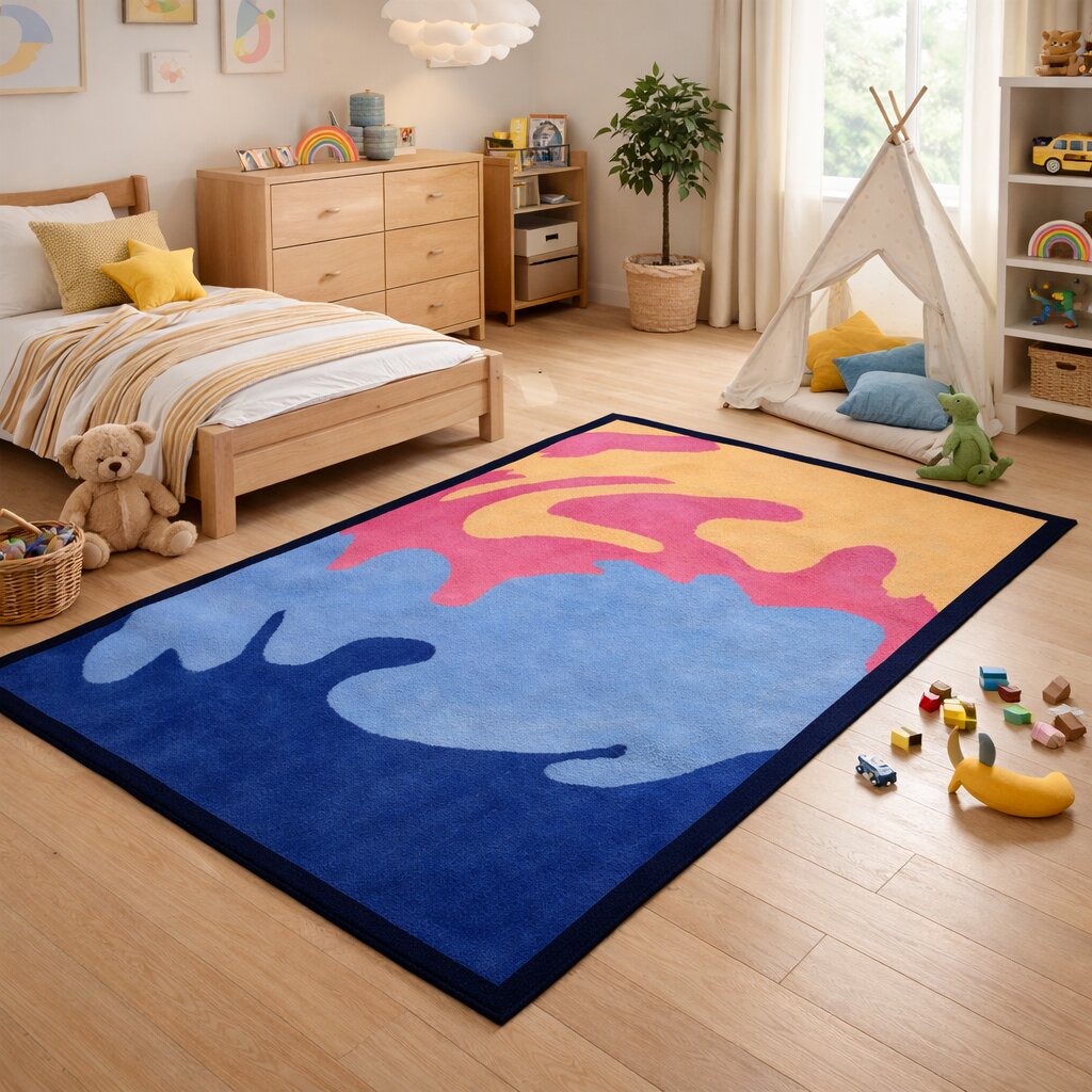 5x7 7x10 10x14 Tufting wool carpet Rectangular area rugs Bed Living room carpets