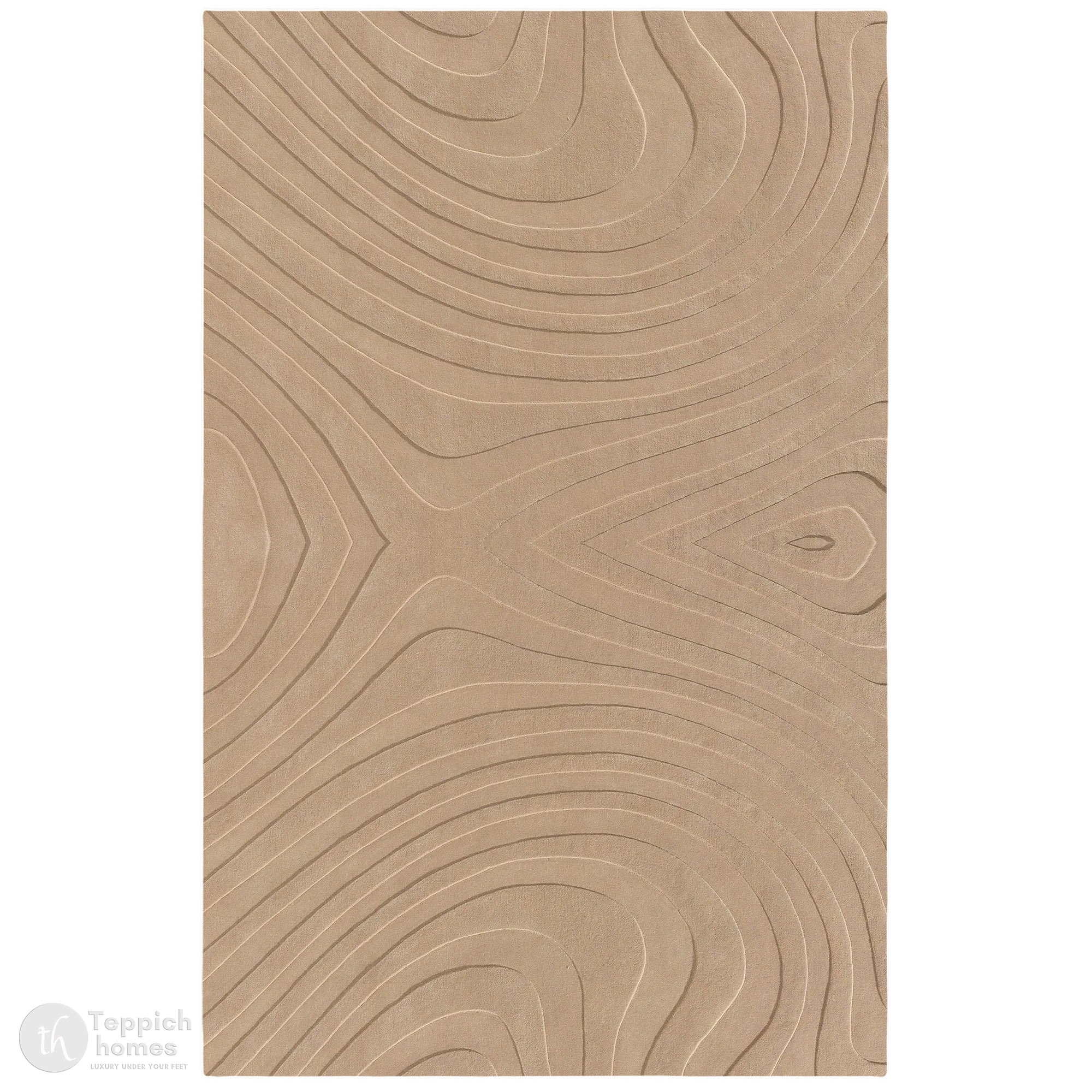 Modern Dark Beige Area Rug