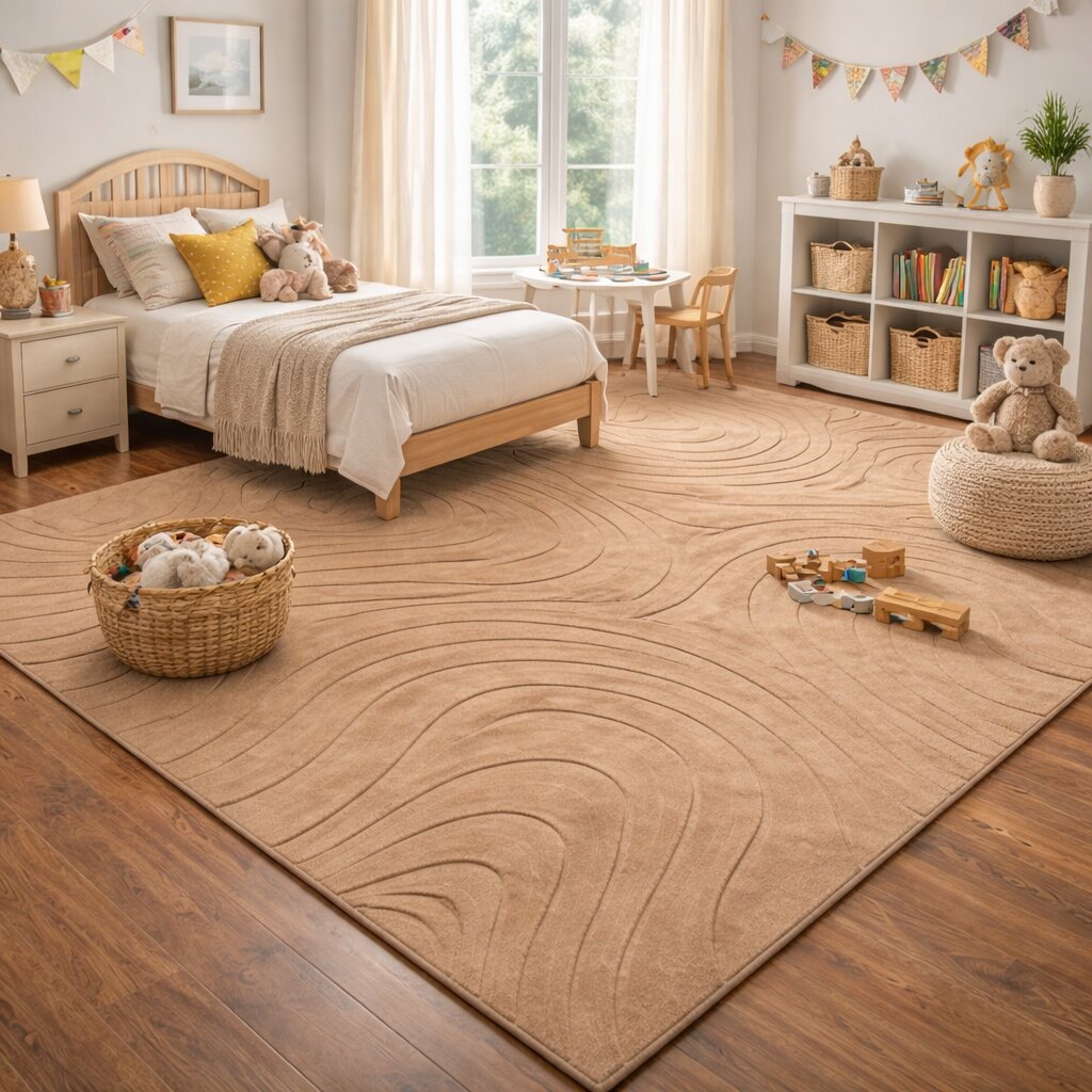 Modern Dark Beige Area Rug