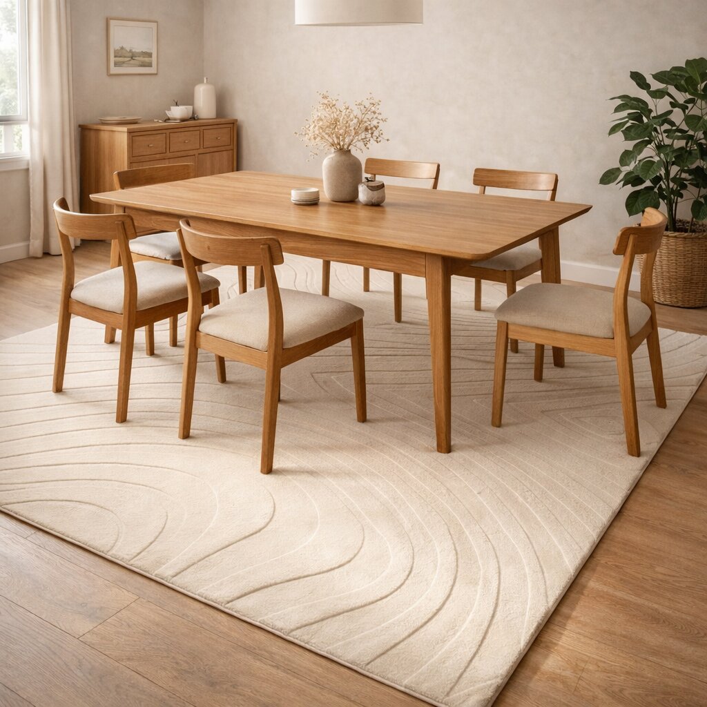 6x8 6x97x10 Hand tufted area rug Rectangular wool carpet Beige color Hallway Kids rooms rugs