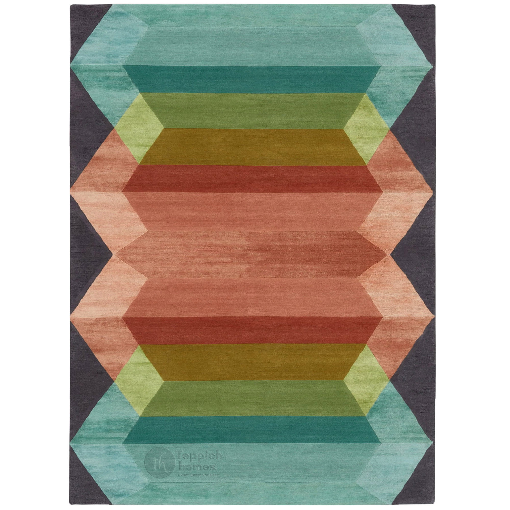 Hand tufted area rug  9x129x13 10x14  Hallway Bed Living rooms  Geometric design  Woolen carpet