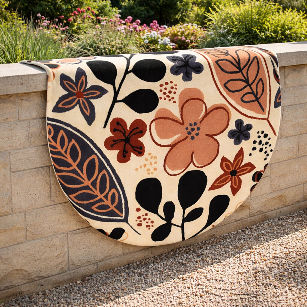 Circle Rug Hand Tufted Living Room Rug 5x5 6x6 8x8 16x16 Custom Rug Living Dinning Room